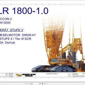 Liebherr Crane LR 1800 1.0 Z48402 Electric and Hydraulic Diagrams DE 1