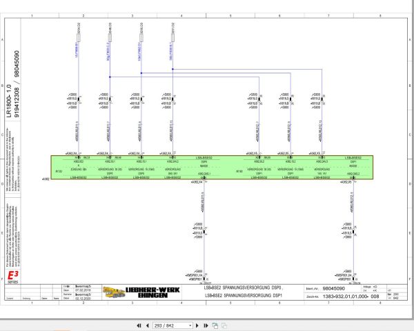 Liebherr Crane LR 1800 1.0 Z48402 Electric and Hydraulic Diagrams DE 2