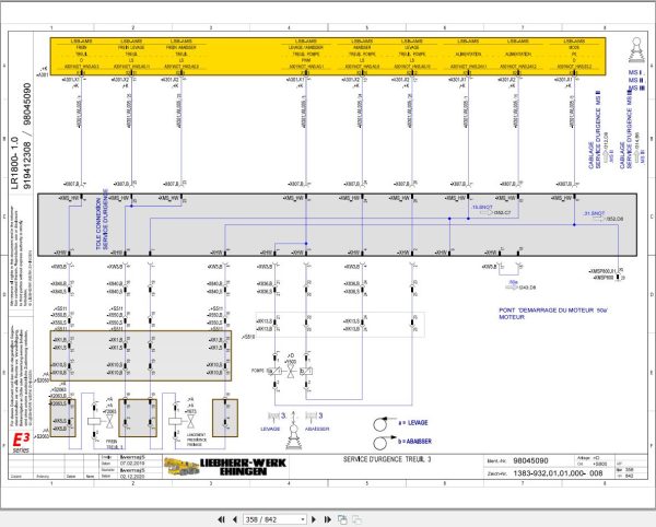 Liebherr Crane LR 1800 1.0 Z48402 Electric and Hydraulic Diagrams FR 2