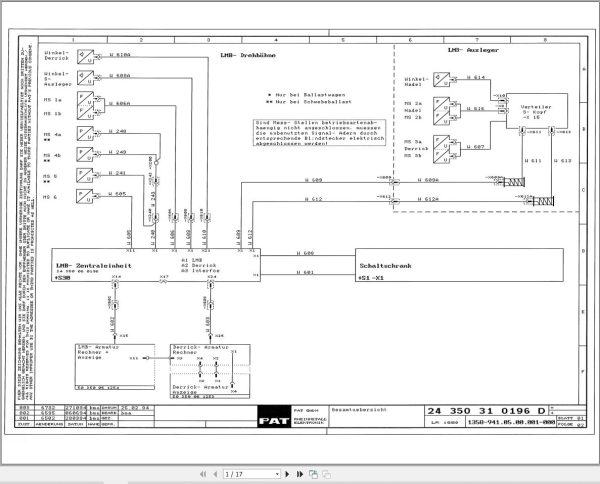 Liebherr Crane LR 1800 Z15078 Electric and Hydraulic Diagrams DE 2
