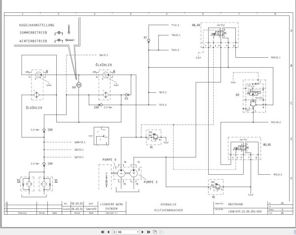 Liebherr Crane LR 1800 Z15078 Electric and Hydraulic Diagrams DE 3