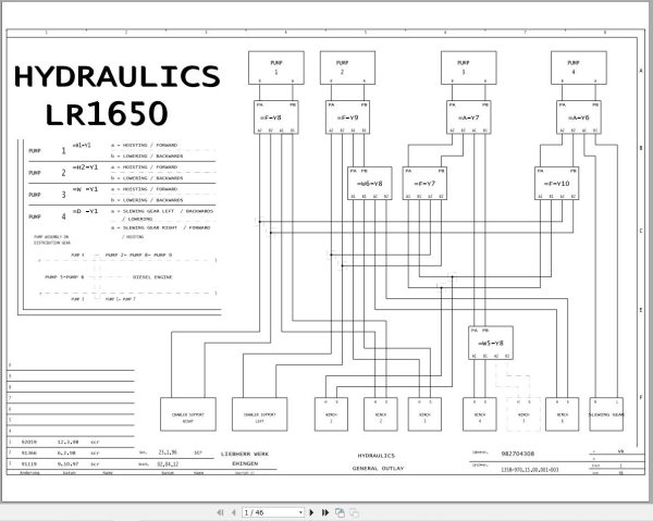 Liebherr Crane LR 1800 Z15078 Electric and Hydraulic Diagrams EN 1