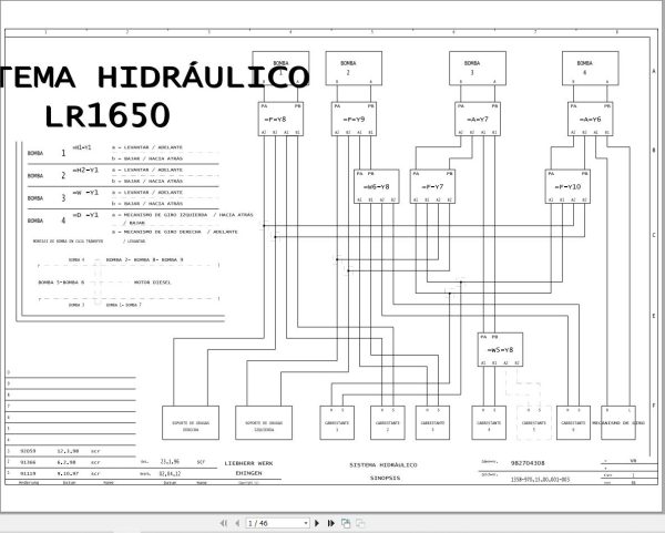 Liebherr Crane LR 1800 Z15078 Electric and Hydraulic Diagrams ES 1