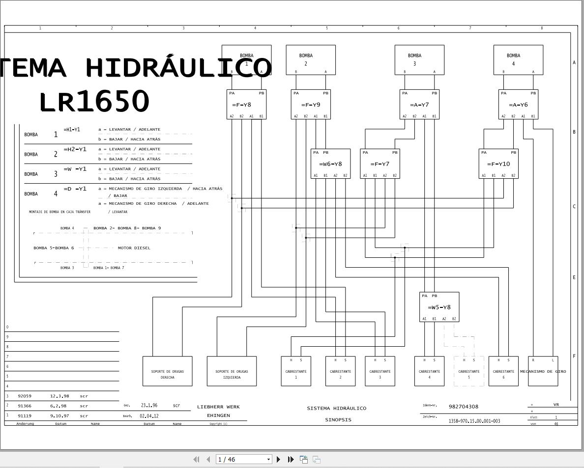 Liebherr Crane LR 1800 Z15078 Electric and Hydraulic Diagrams ES 1
