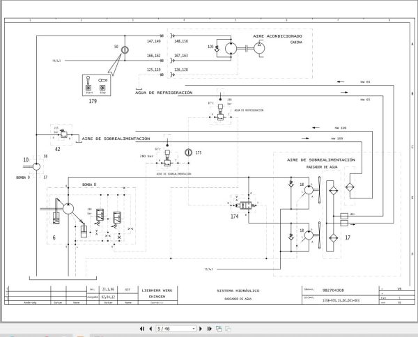 Liebherr Crane LR 1800 Z15078 Electric and Hydraulic Diagrams ES 2