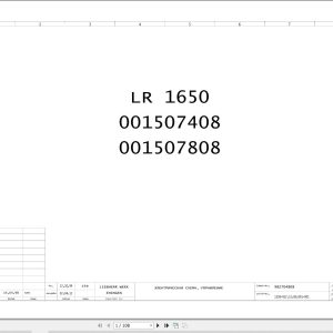 Liebherr Crane LR 1800 Z15078 Electric and Hydraulic Diagrams RU 1
