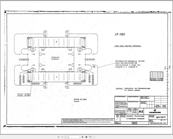 Liebherr Crane LRD 1350 Z11705 Electric and Hydraulic Diagrams DE 1
