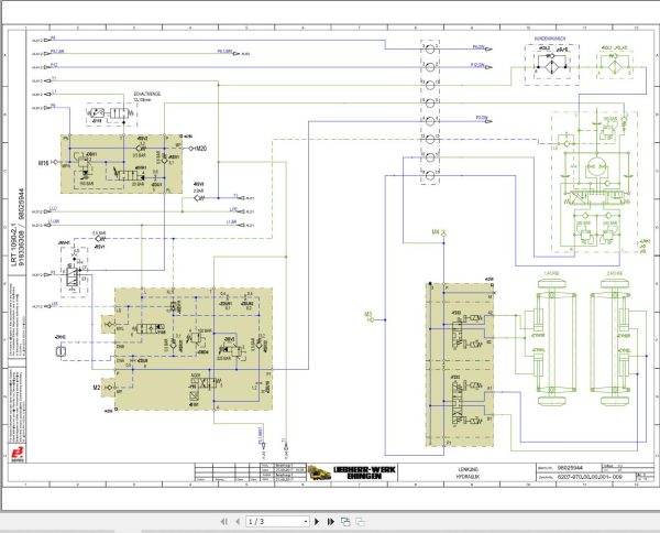 Liebherr Crane LRT 1090 2.1 Z53701 Electric and Hydraulic Diagrams DE 3