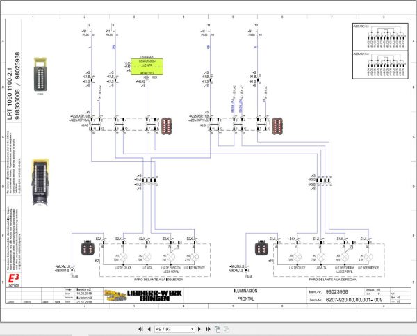 Liebherr Crane LRT 1090 2.1 Z53701 Electric and Hydraulic Diagrams ES 2