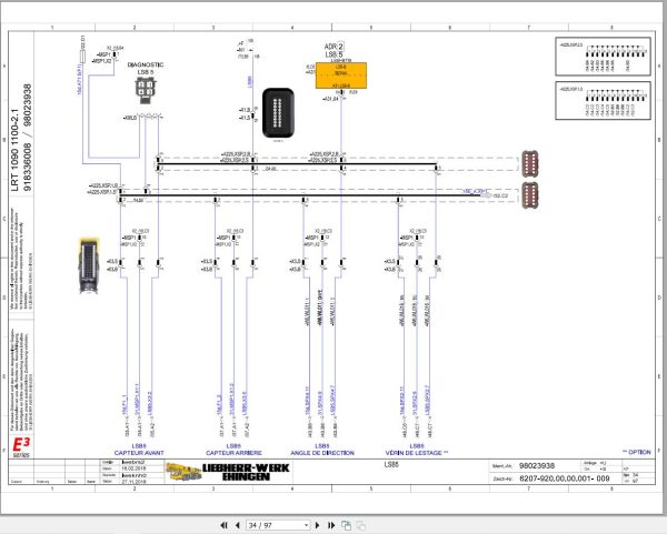Liebherr Crane LRT 1090 2.1 Z53701 Electric and Hydraulic Diagrams FR 2