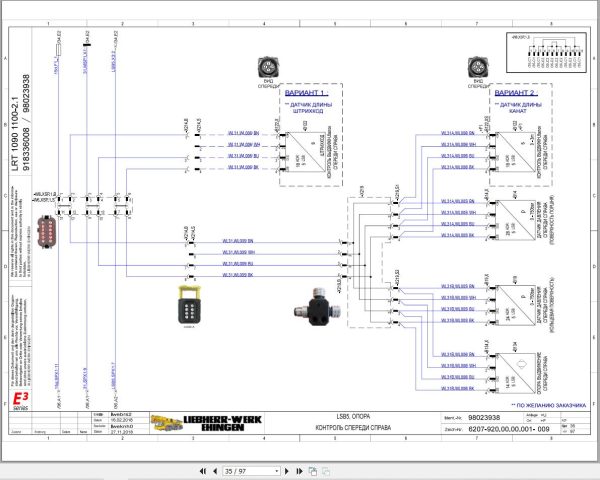 Liebherr Crane LRT 1090 2.1 Z53701 Electric and Hydraulic Diagrams RU 2