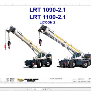 Liebherr Crane LRT 1100 2.1 Z54300 Electric and Hydraulic Diagrams DE 1