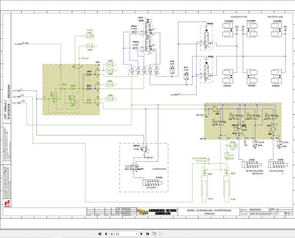 Liebherr Crane LRT 1100 2.1 Z54300 Electric and Hydraulic Diagrams DE 3