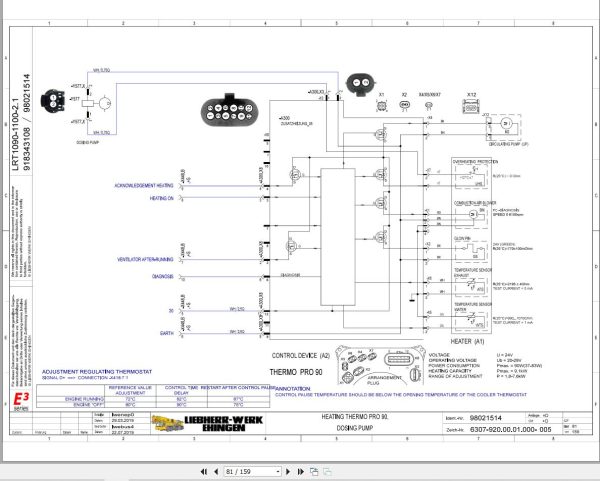 Liebherr Crane LRT 1100 2.1 Z54300 Electric and Hydraulic Diagrams EN 2