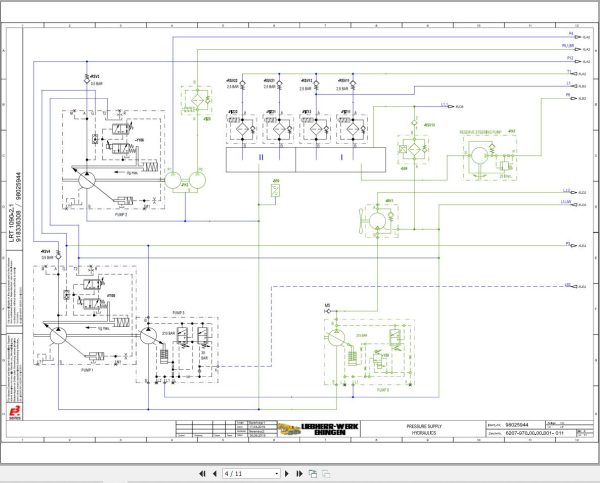 Liebherr Crane LRT 1100 2.1 Z54300 Electric and Hydraulic Diagrams EN 3