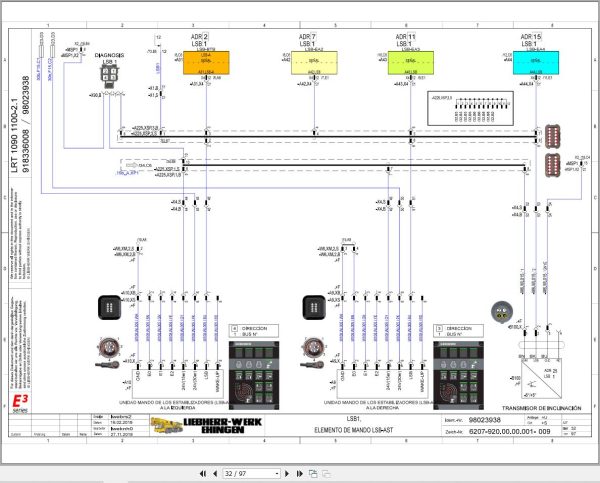 Liebherr Crane LRT 1100 2.1 Z54300 Electric and Hydraulic Diagrams ES 2