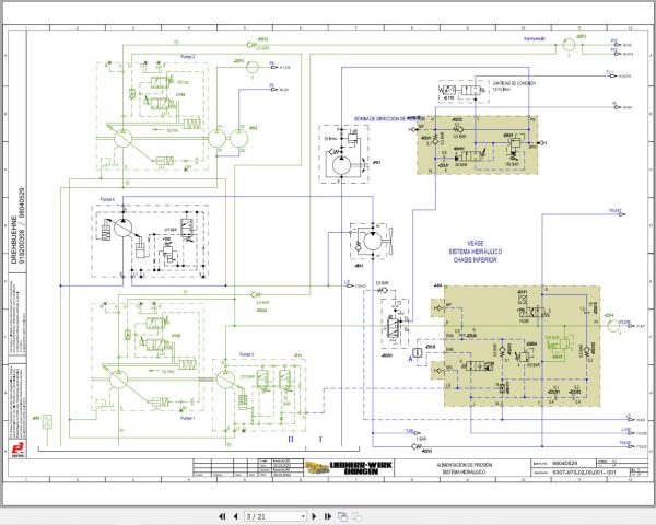 Liebherr Crane LRT 1100 2.1 Z54300 Electric and Hydraulic Diagrams ES 3