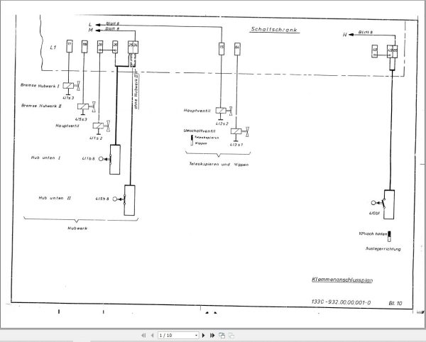 Liebherr Crane LT 1040 Z10736 Electric Diagrams DE 1