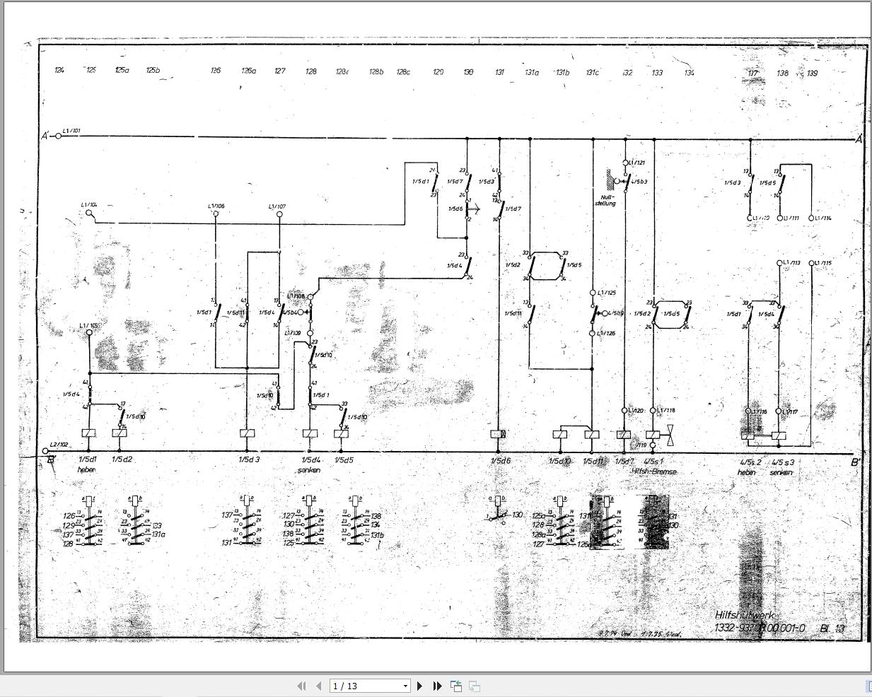 Liebherr Crane LT 1045 Z10305 Electric Diagrams DE 1