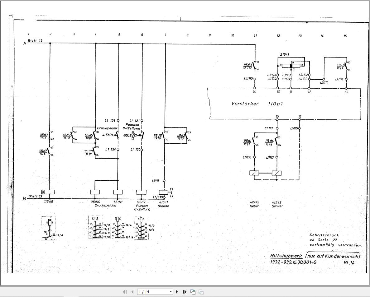 Liebherr Crane LT 1050 Z10600 Electric Diagrams DE 1