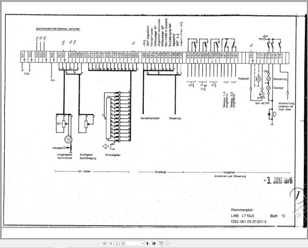 Liebherr Crane LT 1050 Z10600 Electric Diagrams DE 2
