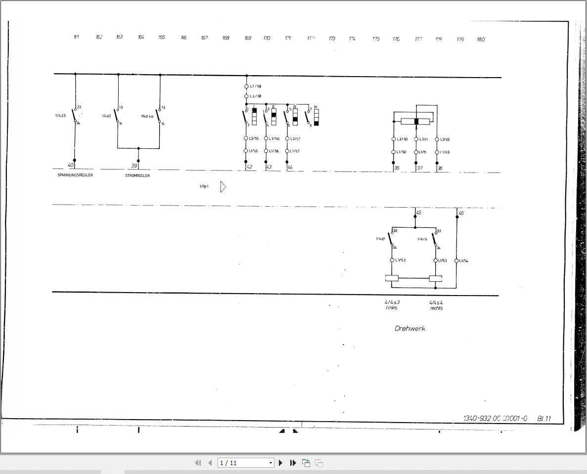Liebherr Crane LT 1100 Z10108 Electric Diagrams DE 1