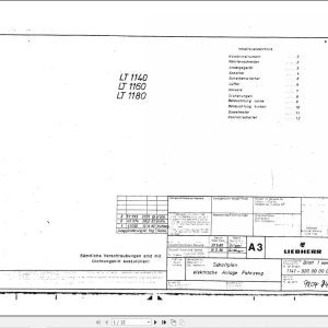 Liebherr Crane LT 1160 Z14002 Electric Diagram DE 1