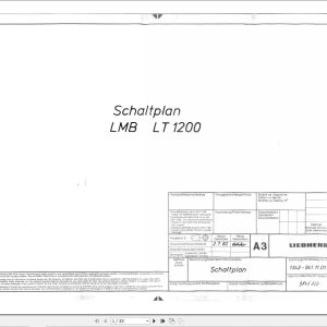 Liebherr Crane LT 1200 Z11195 Electric Diagrams DE 1
