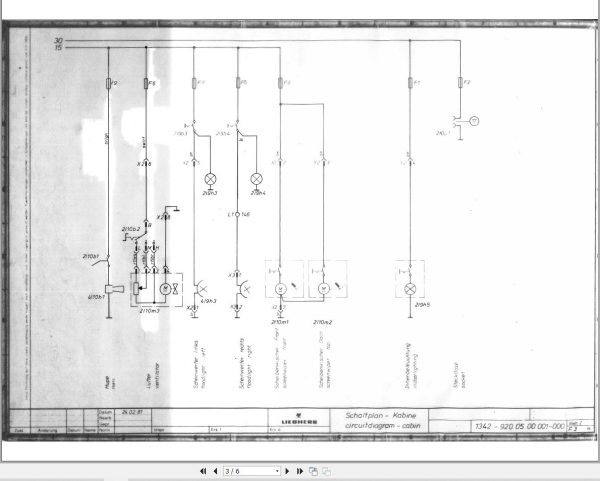 Liebherr Crane LT 1250 Z11812 Electric Diagrams DE 2
