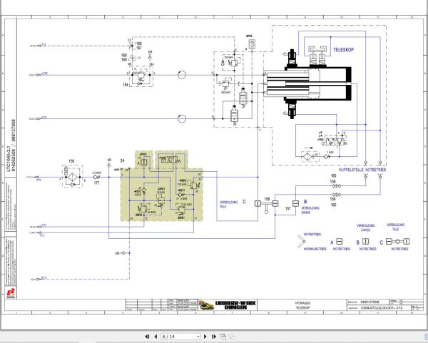Liebherr Crane LTC 1045 3.1 Z56423 Electric and Hydraulic Diagrams DE 3