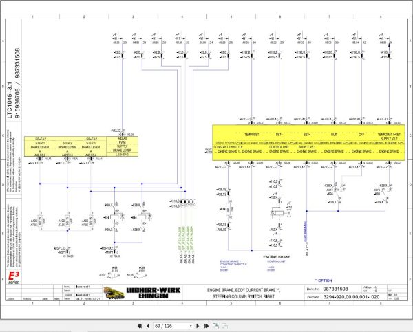 Liebherr Crane LTC 1045 3.1 Z56423 Electric and Hydraulic Diagrams EN 2