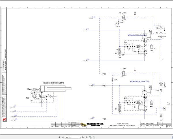 Liebherr Crane LTC 1045 3.1 Z56423 Electric and Hydraulic Diagrams ES 3