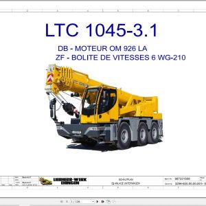 Liebherr Crane LTC 1045 3.1 Z56423 Electric and Hydraulic Diagrams FR 1