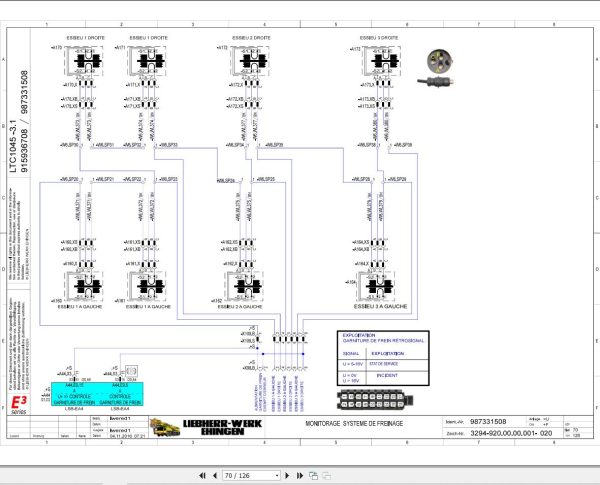 Liebherr Crane LTC 1045 3.1 Z56423 Electric and Hydraulic Diagrams FR 2