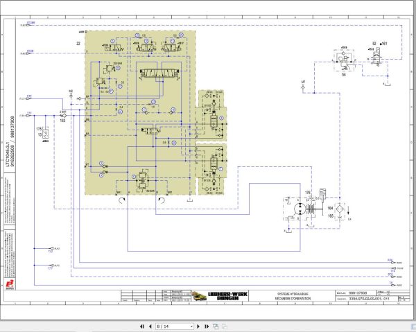 Liebherr Crane LTC 1045 3.1 Z56423 Electric and Hydraulic Diagrams FR 3