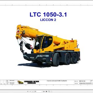 Liebherr Crane LTC 1050 3.1 Z56601 Electric and Hydraulic Diagrams FR 1