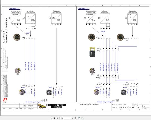Liebherr Crane LTC 1050 3.1 Z56602 Electric and Hydraulic Diagrams DE 2