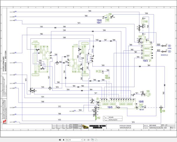 Liebherr Crane LTC 1050 3.1 Z56602 Electric and Hydraulic Diagrams DE 3