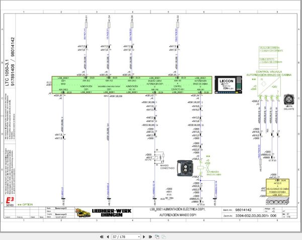 Liebherr Crane LTC 1050 3.1 Z56602 Electric and Hydraulic Diagrams ES 2