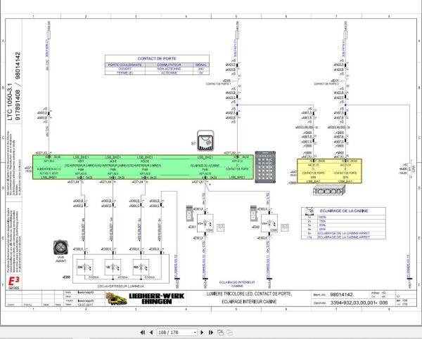 Liebherr Crane LTC 1050 3.1 Z56602 Electric and Hydraulic Diagrams FR 2
