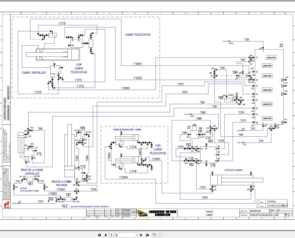Liebherr Crane LTC 1050 3.1 Z56602 Electric and Hydraulic Diagrams FR 3