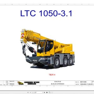 Liebherr Crane LTC 1050 3.1 Z56602 Electric and Hydraulic Diagrams RU 1