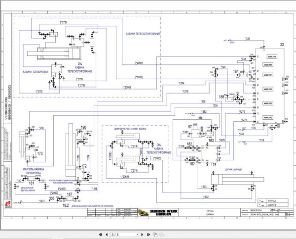 Liebherr Crane LTC 1050 3.1 Z56602 Electric and Hydraulic Diagrams RU 3