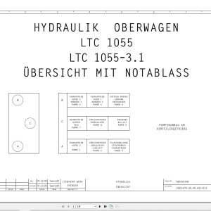 Liebherr Crane LTC 1055 Z56200 Electric and Hydraulic Diagrams DE 1