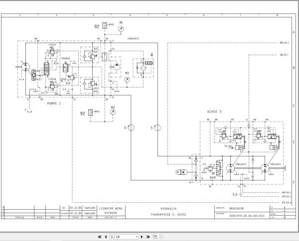 Liebherr Crane LTC 1055 Z56200 Electric and Hydraulic Diagrams DE 2