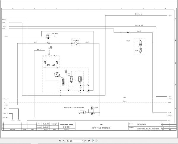 Liebherr Crane LTC 1055 Z56200 Electric and Hydraulic Diagrams EN 3