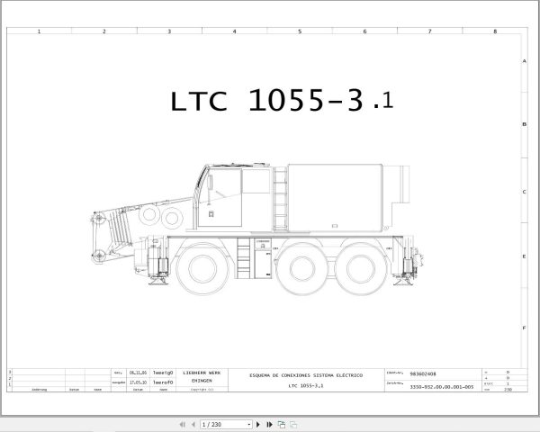 Liebherr Crane LTC 1055 Z56200 Electric and Hydraulic Diagrams ES 1