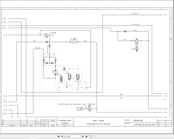 Liebherr Crane LTC 1055 Z56200 Electric and Hydraulic Diagrams ES 3