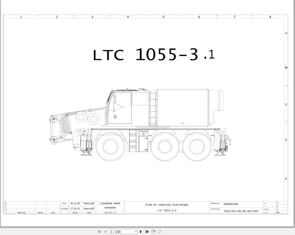 Liebherr Crane LTC 1055 Z56200 Electric and Hydraulic Diagrams FR 1