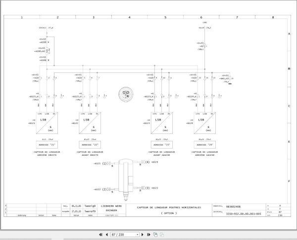 Liebherr Crane LTC 1055 Z56200 Electric and Hydraulic Diagrams FR 2